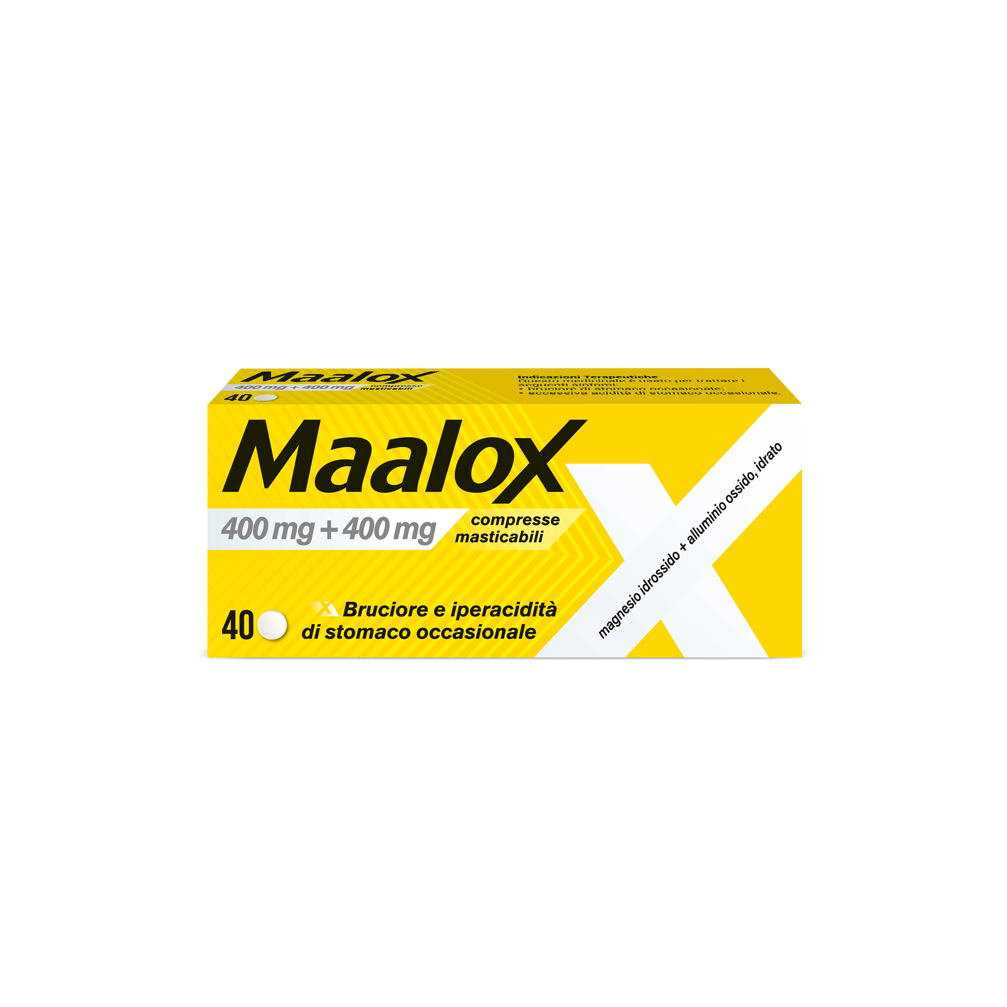 MAALOX*40CPR MAST 400MG+400MG - Fontenova srl