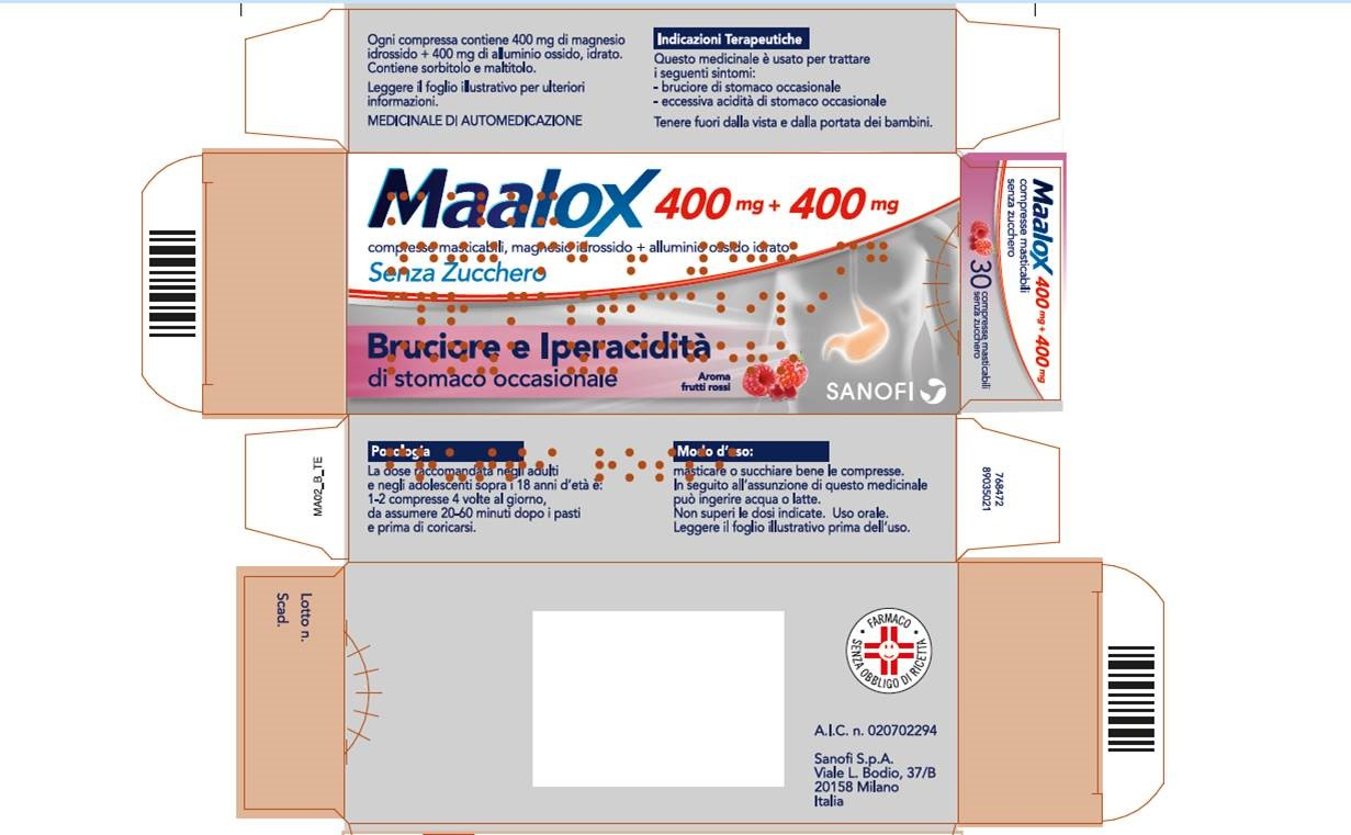MAALOX*S/Z 30CPR MAST400+400MG - Fontenova srl
