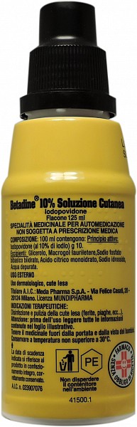 BETADINE*SOLUZ CUT 125ML 10% - Fontenova srl
