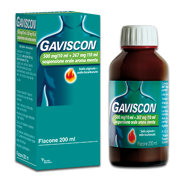 GAVISCON*OS 500+267MG/10ML MEN - Fontenova srl