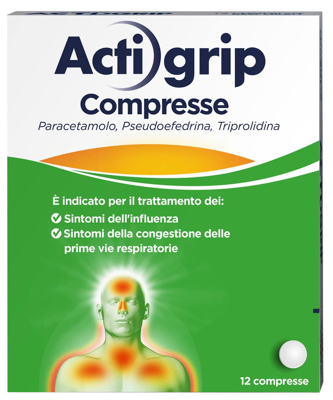 ACTIGRIP*12CPR 2,5+60+500MG - Fontenova srl