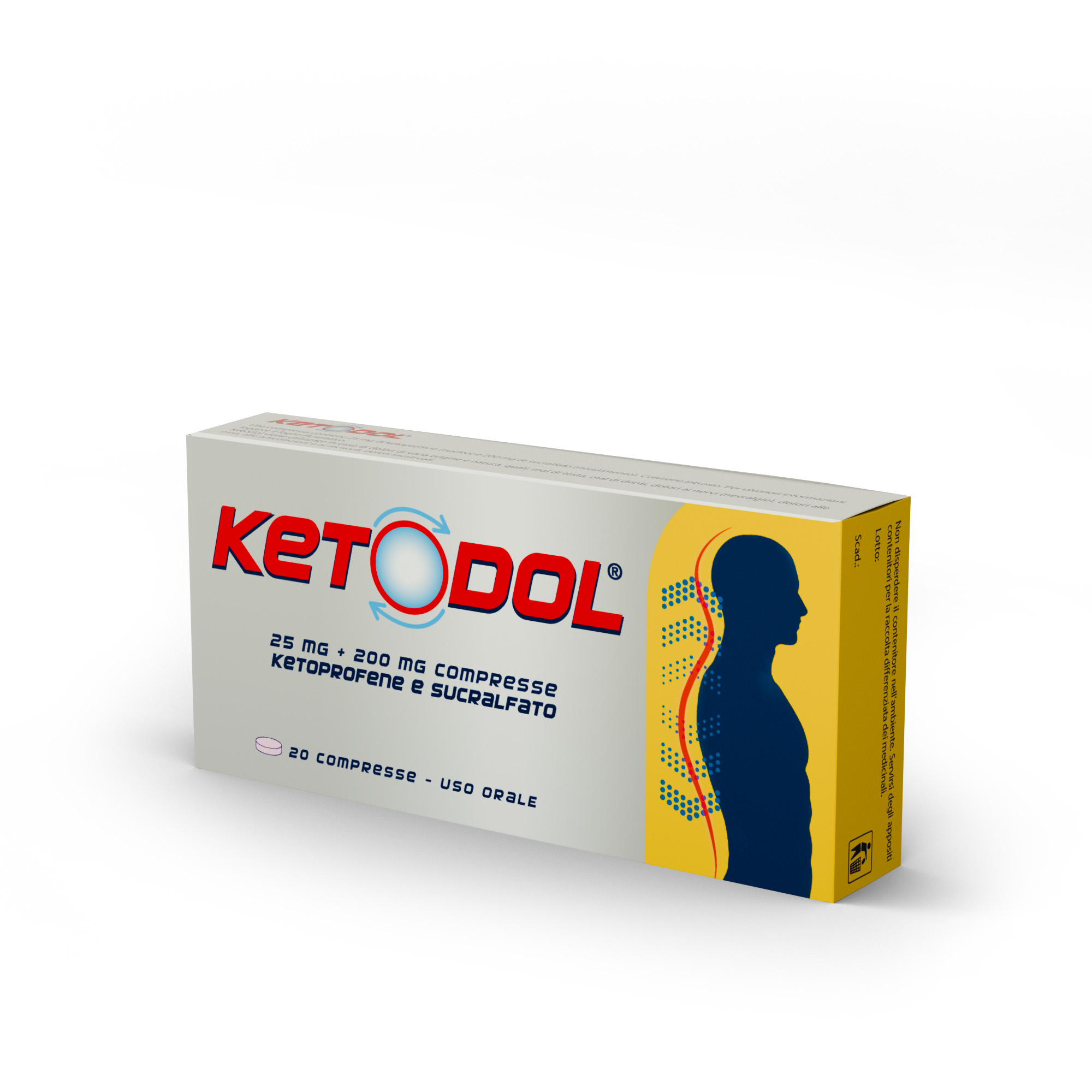 KETODOL*20CPR 25MG+200MG - Fontenova srl