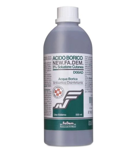 ACIDO BORICO NEW F*3% FL 500ML - Fontenova srl