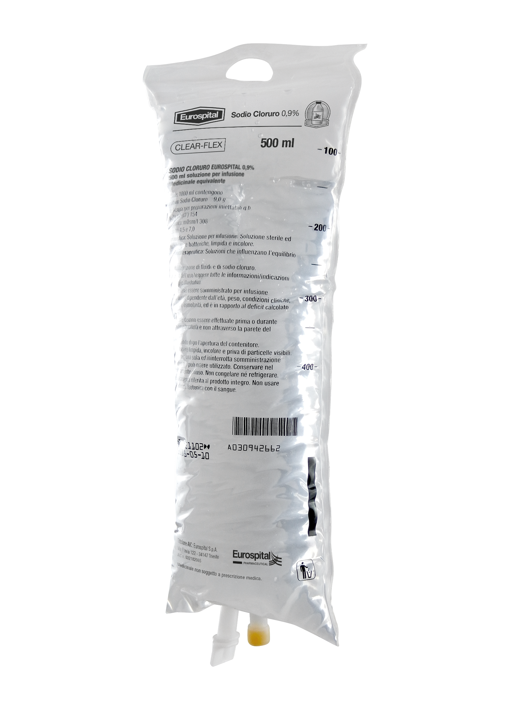 SODIO CLORURO EUROS*0,9% 500ML - Fontenova srl