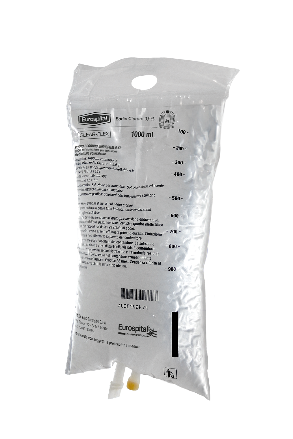 SODIO CLORURO EUROS*0,9%1000ML - Fontenova srl