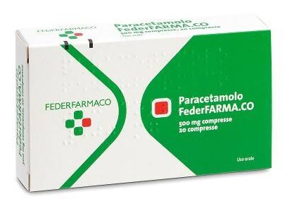PARACETAMOLO F*20CPR 500MG - Fontenova srl