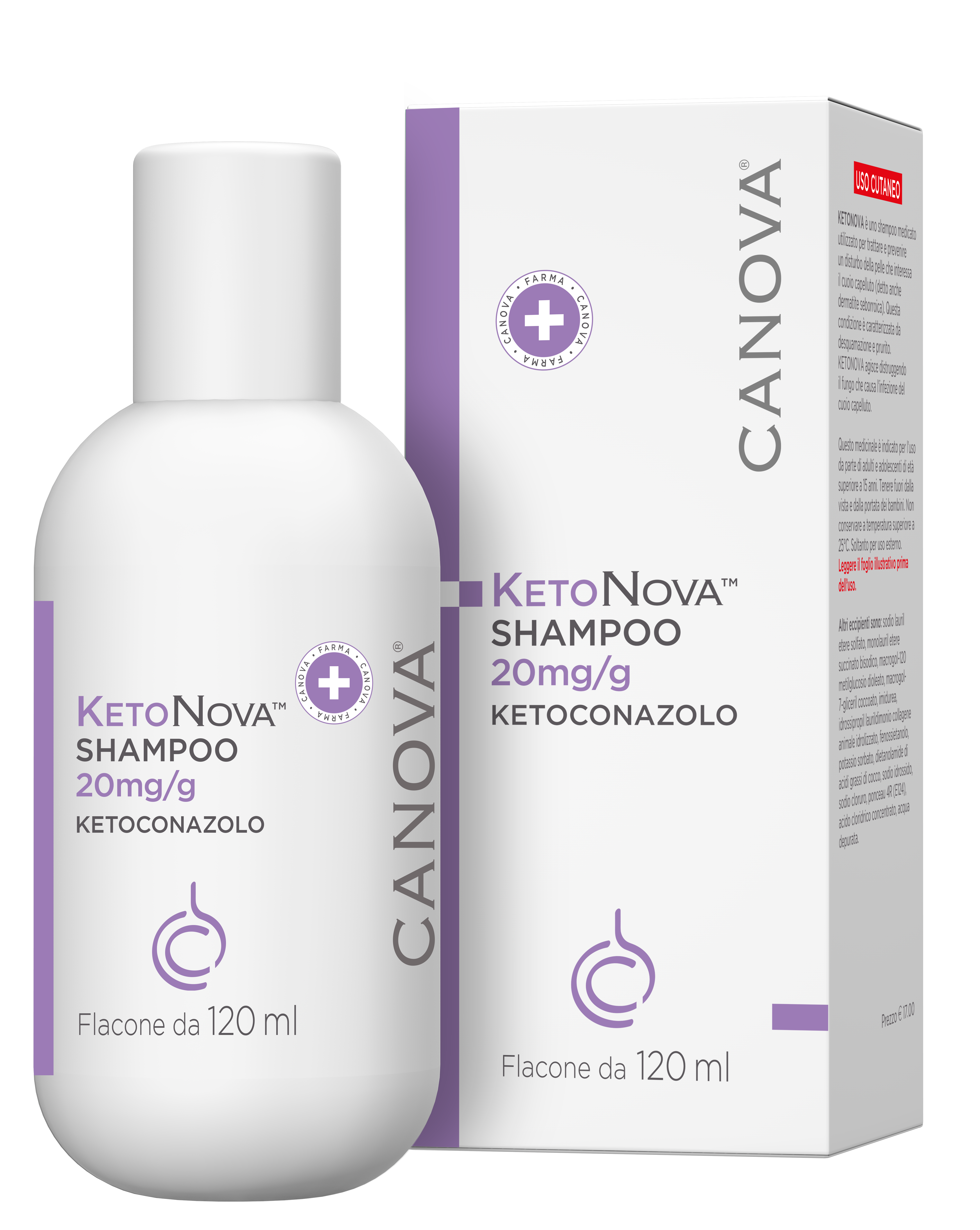 KETONOVA*SHAMPOO 120ML 20MG/G - Fontenova srl