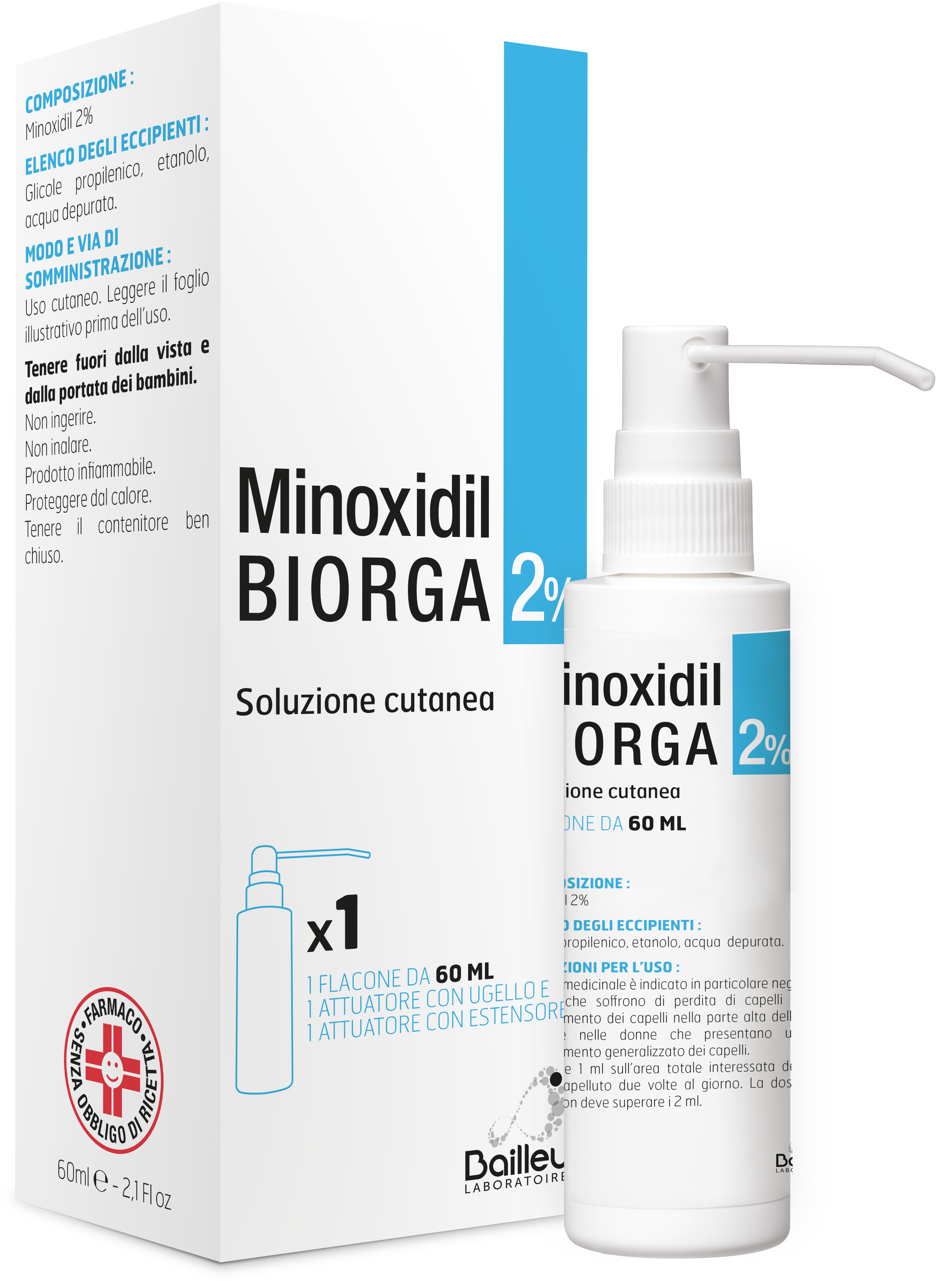 MINOXIDIL BIORGA*SOL CUT60ML2% - Fontenova srl