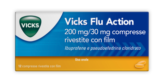 VICKS FLU ACTION*12CPR200+30MG - Fontenova srl