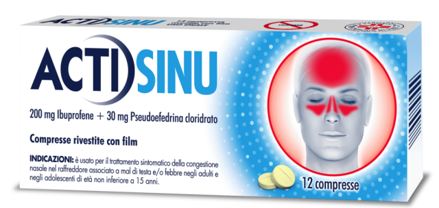 ACTISINU*12CPR 200MG+30MG - Fontenova srl