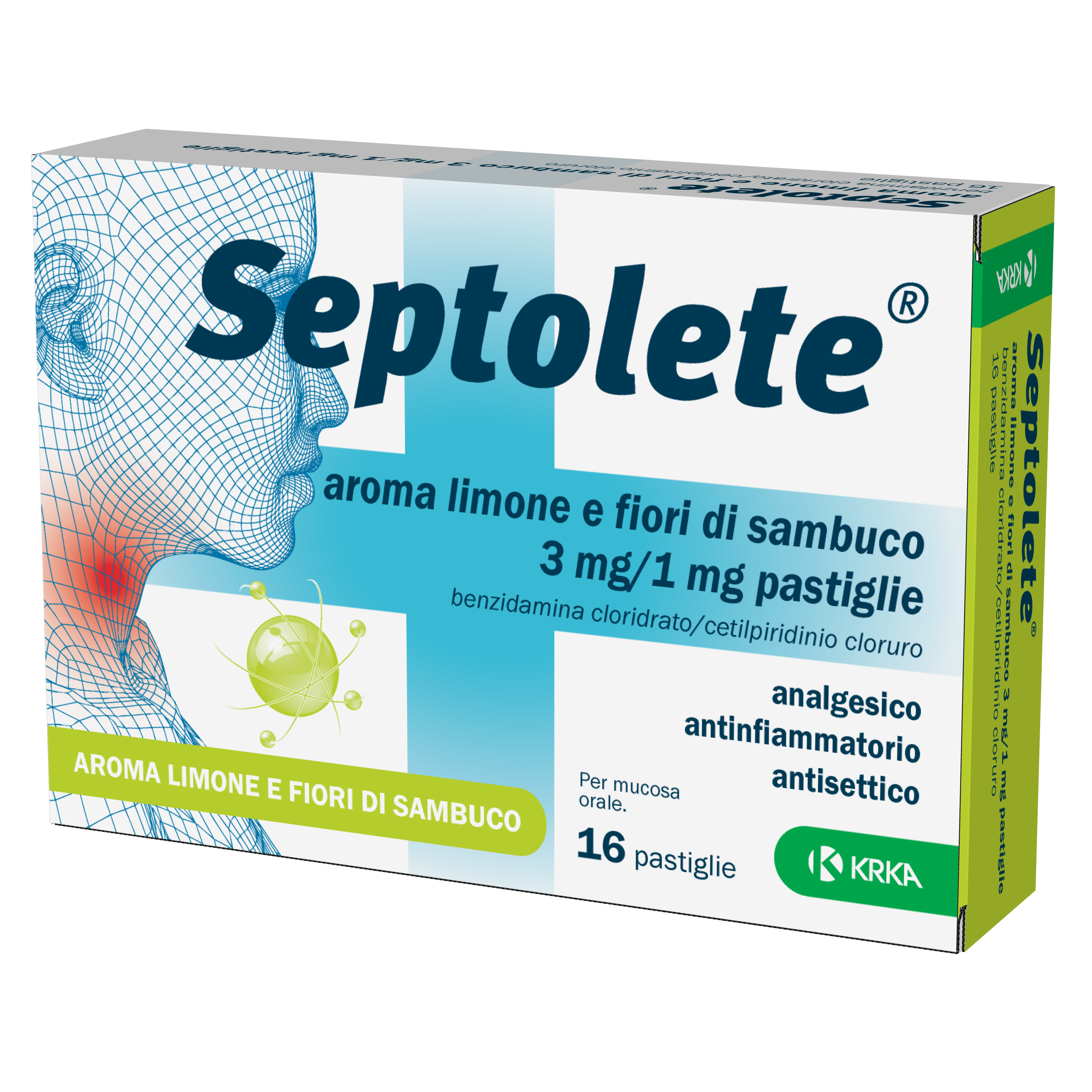 SEPTOLETE*16PAST3+1MG LIM FIOR - Fontenova srl
