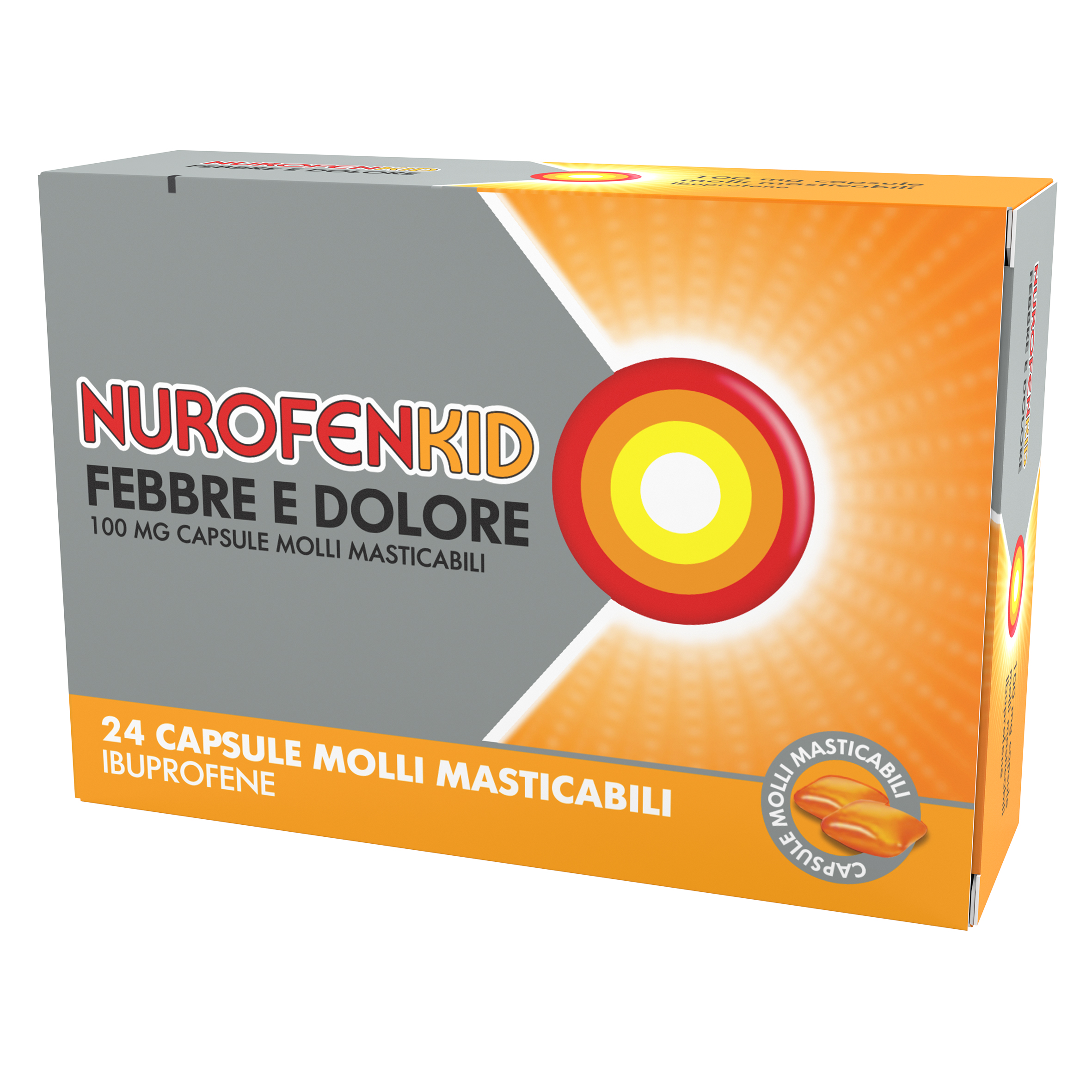 NUROFENKID FEBBRE D*24CPS100MG - Fontenova srl