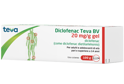 DICLOFENAC TEVA*GEL100G 20MG/G - Fontenova srl