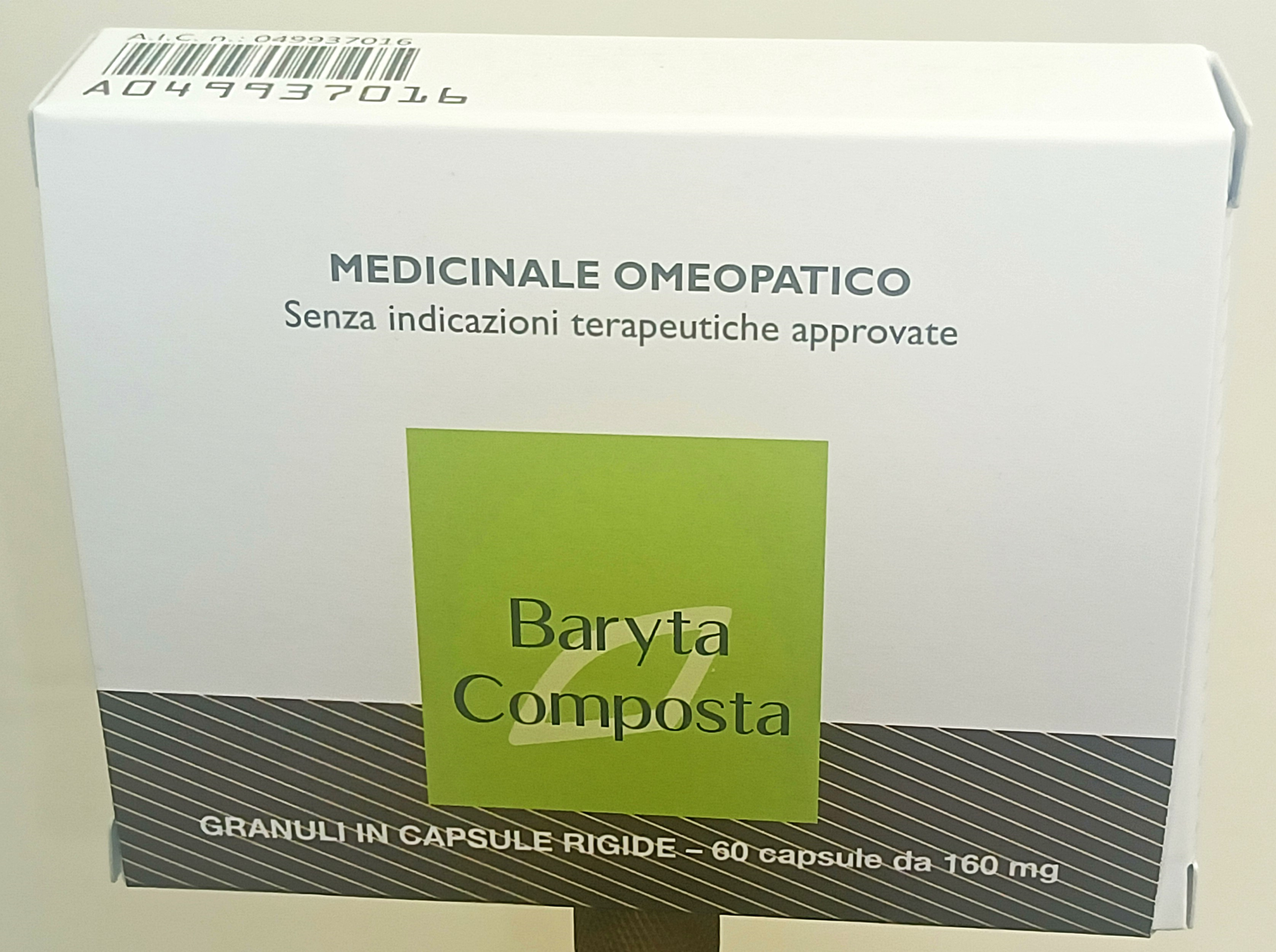 BARYTA COMPOSTA*60CPS 160MG - Fontenova srl