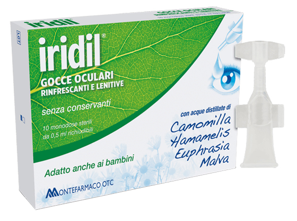 GOCCE OCULARI IRIDIL 10 AMPOLLE MONODOSE RICHIUDIBILI 0,5 ML - Fontenova srl