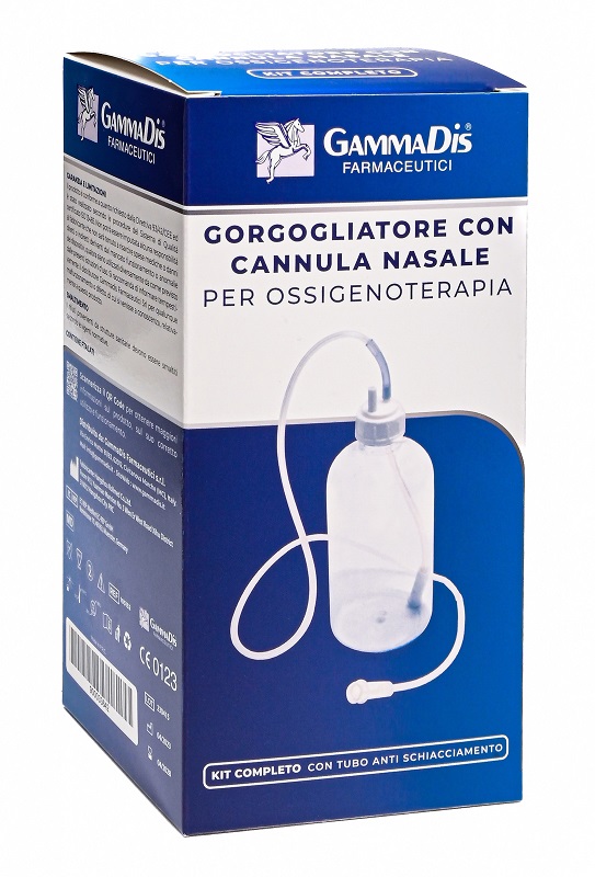GORGOGLIATORE PER OSSIGENOTERAPIA CON OCCHIALE + CANNULA NASALE GAMMADIS - Fontenova srl