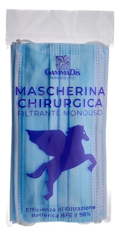 MASCHERINA CHIRURGICA 3 PEZZI GAMMADIS - Fontenova srl