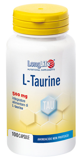 LONGLIFE L-TAURINE 500 MG 100 CAPSULE DI GELATINA DA 6,2 G - Fontenova srl