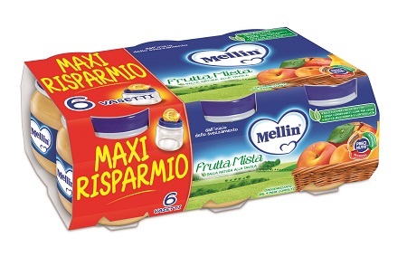 MELLIN OMOGENEIZZATO FRUTTA MISTA 100 G 6 PEZZI - Fontenova srl