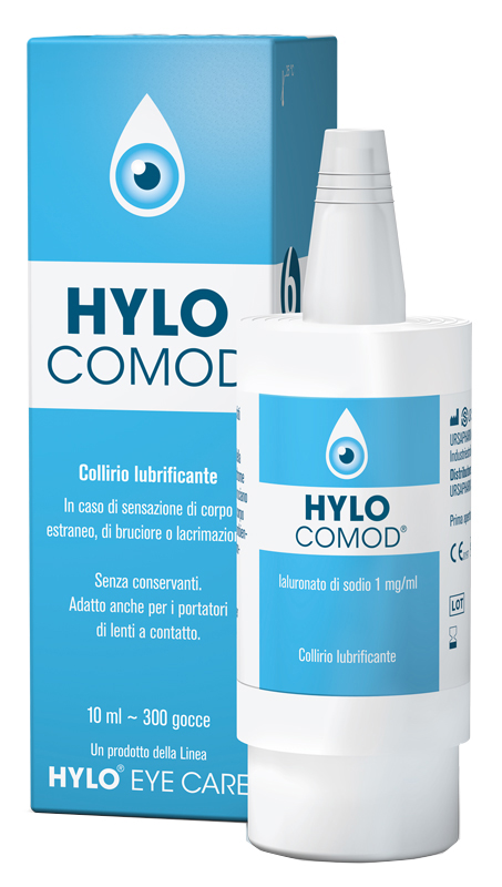 HYLO-COMOD GOCCE OCULARI IALURONATO DI SODIO 0,1%  FLACONCINO 10 ML - Fontenova srl