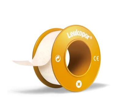 CEROTTO IN ROCCHETTO LEUKOPOR IPOALLERGENICO TESSUTO NON TESSUTO BIANCO 2,5X920 CM CON DISPENSER - Fontenova srl