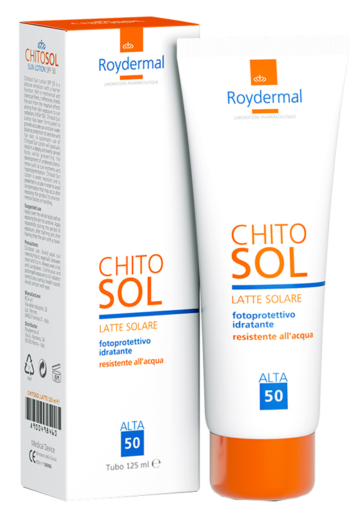 CHITOSOL LATTE SOLARE SPF50 125 ML - Fontenova srl