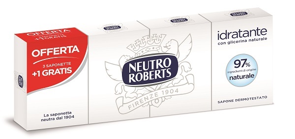 NEUTRO ROBERTS SAPONE SOLIDO 4 PEZZI 100 G - Fontenova srl