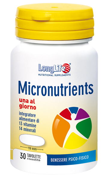 LONGLIFE MICRONUTRIENTS 30 TAVOLETTE RIVESTITE - Fontenova srl