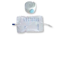 SACCA RACCOGLI URINA DA GAMBA PER INCONTINENZA IN PVC 750 ML TUBO RACCORDO DIRITTO 10 CM+RUBINETTO SCARICO+VALVOLA ANTIREFLUSSO+2 FASCE A BOTTONI 10 PEZZI - Fontenova srl