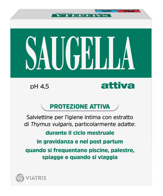 SAUGELLA ATTIVA SALVIETTINE DETERGENTI 10 BUSTINE - Fontenova srl