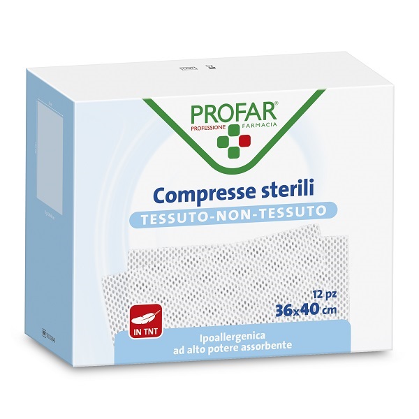 GARZA COMPRESSA TESSUTO NON TESSUTO 36X40 CM PROFAR - Fontenova srl