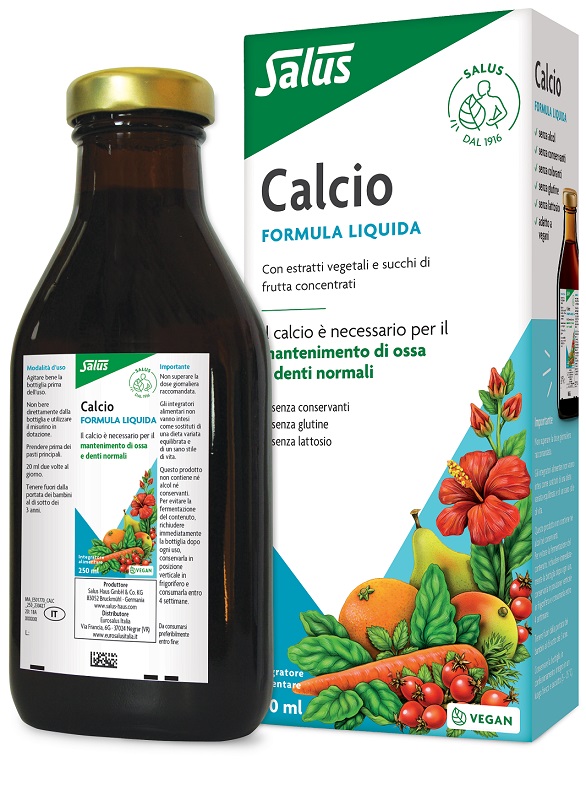 SALUS CALCIO SENZA ALCOL SENZA CONSERVANTI SENZA COLORANTI 250 ML - Fontenova srl