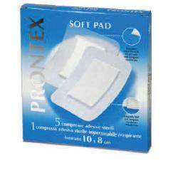 GARZA COMPRESSA PRONTEX SOFT PAD 10X8 CM 6 PEZZI (5 TNT + 1 IMPERMEABILE AQUA PAD) - Fontenova srl