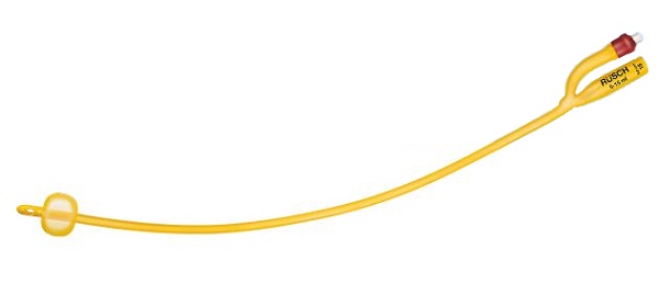 CATETERE FOLEY A MEDIA PERMANENZA  RUSCH GOLD PLUS A 2 VIE IN SILKOLATEX LATTICE-SILICONE PER ADULTO CH16 LUNGHEZZA 40 CM PUNTA CILINDRICA A 2 FORI PALLONCINO 30-50 ML 1 PEZZO - Fontenova srl