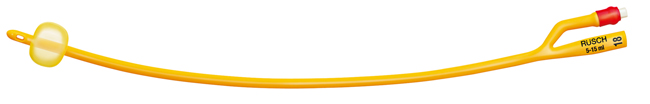 CATETERE FOLEY A MEDIA PERMANENZA  RUSCH GOLD PLUS A 2 VIE IN SILKOLATEX LATTICE-SILICONE PER ADULTO CH18 LUNGHEZZA 40 CM PUNTA CILINDRICA A 2 FORI PALLONCINO 30-50 ML 1 PEZZO - Fontenova srl