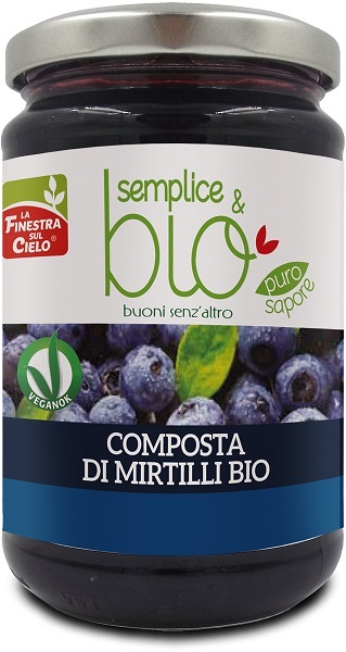 COMPOSTA DI MIRTILLI BIO CON POLPA DI MELA 320 G - Fontenova srl