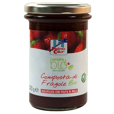 COMPOSTA DI FRAGOLE CON POLPA DI MELA BIO 320 G - Fontenova srl