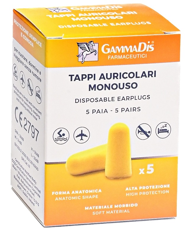 TAPPO AURICOLARE EAR GOMMAPIUMA 10 PEZZI GAMMADIS - Fontenova srl