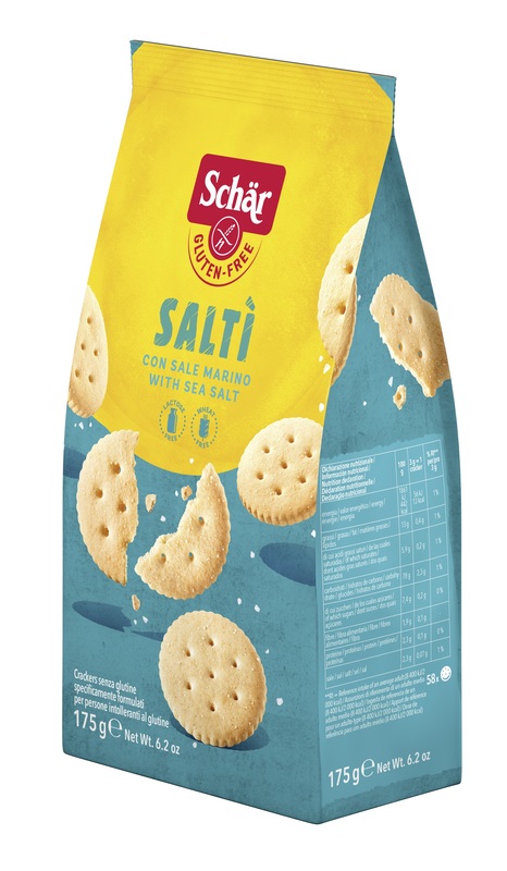 SCHAR SALTI' CRACKER CON SALE MARINO SENZA LATTOSIO 175 G - Fontenova srl