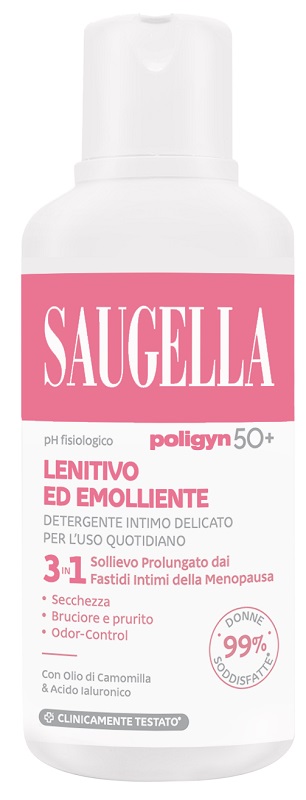 SAUGELLA POLIGYN 50+ DETERGENTE INTIMO LENITIVO ED EMOLLIENTE 500 ML - Fontenova srl
