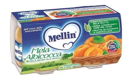 MELLIN OMOGENEIZZATO MELA/ALBICOCCA 100 G 2 PEZZI - Fontenova srl