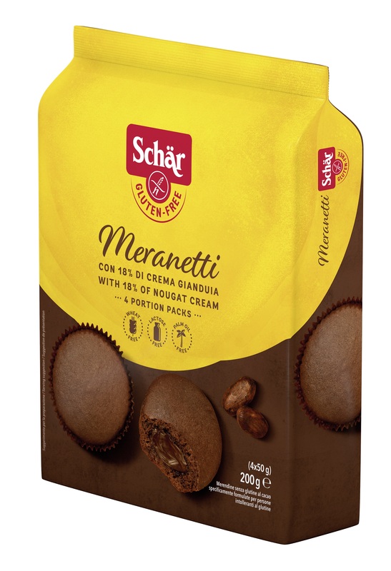 SCHAR MERANETTI CON CREMA GIANDUIA 4 PEZZI DA 50 G - Fontenova srl