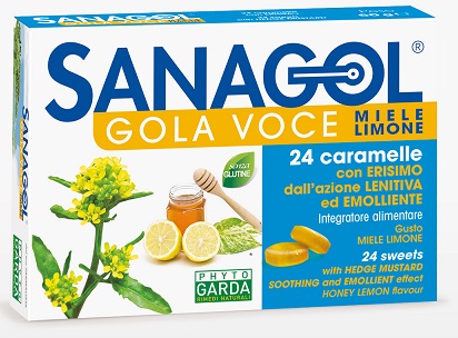 SANAGOL GOLA VOCE MIELE LIMONE 24 CARAMELLE - Fontenova srl