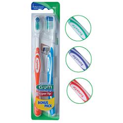 GUM SUPER TIP 463 COMPACT SPAZZOLINO MEDIO BONUS PACK 2 PEZZI - Fontenova srl