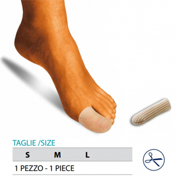 ORIONE OK PED G105 CAPPUCCIO PROTEGGI DITA GEL POLIMERO RIVESTITO TESSUTO L 1 PEZZO - Fontenova srl