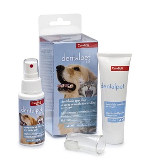DENTALPET KIT DENTIFRICIO 50ML+SPRAY ORALE 50ML+1 DITALE - Fontenova srl