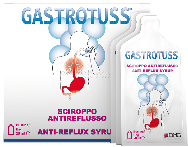 SCIROPPO ANTIREFLUSSO GASTROTUSS 25 BUSTINE MONODOSE 20 ML - Fontenova srl