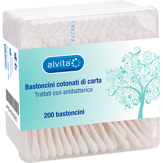 ALVITA BASTONCINI COTONATI DI CARTA 200 PEZZI - Fontenova srl