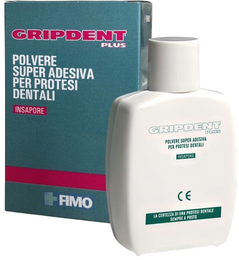 GRIPDENT PLUS POLVERE SUPER ADESIVA PER PROTESI DENTALI 40 G - Fontenova srl