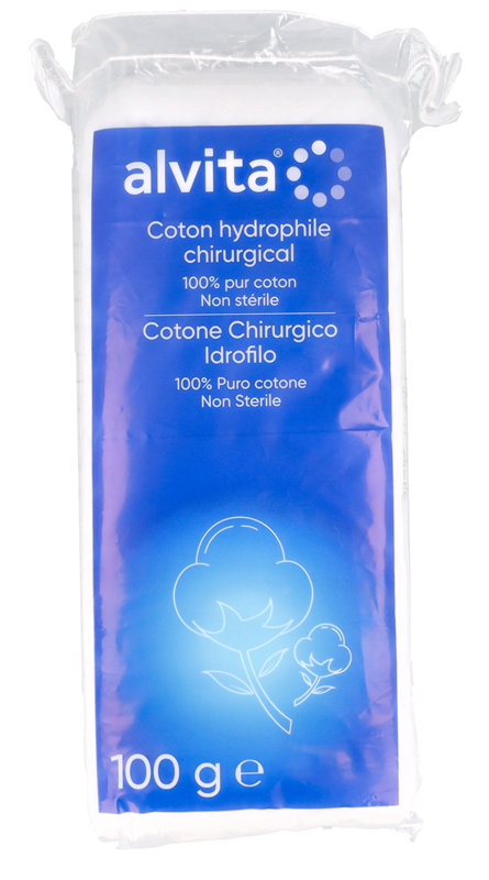 COTONE CHIRURGICO IDROFILO ALVITA 100% PURO COTONE 100 G - Fontenova srl